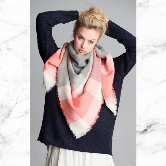 Ooh La Lou Accessories - ‘Rylee’ frayed blanket scarf